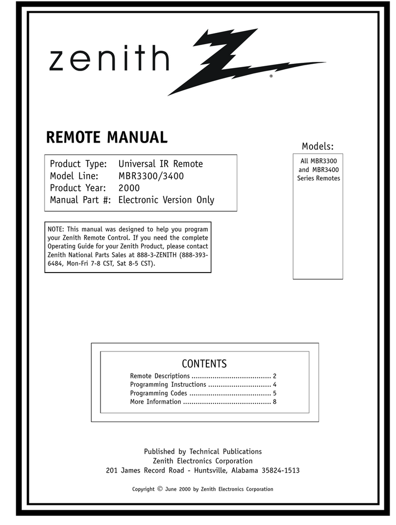 Zenith MBR3300 Series User manual Zenith MBR3300 Series User manual