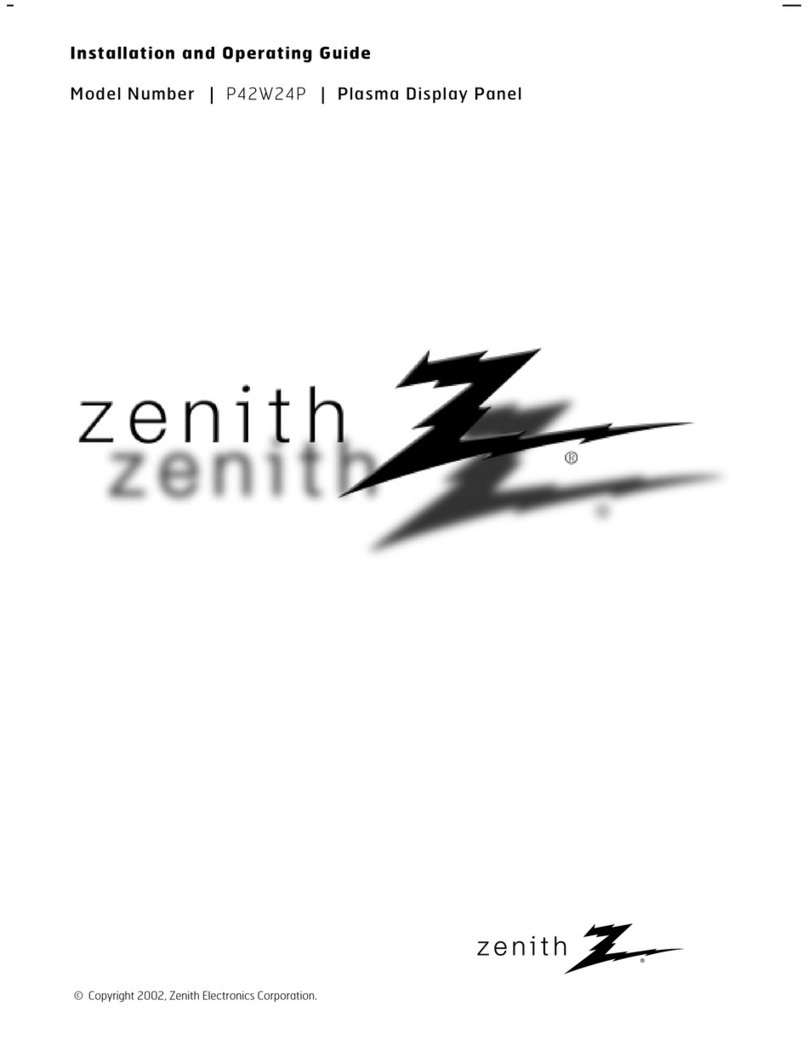 Zenith P42W24P Installation guide