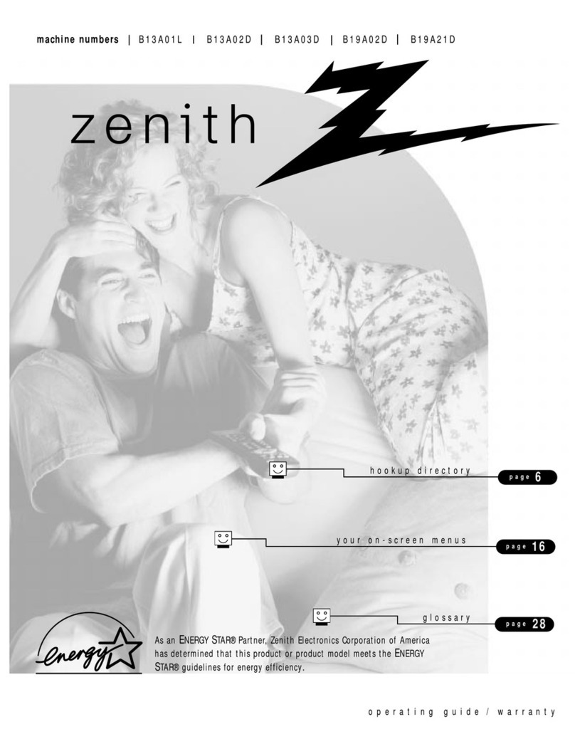 Zenith B13A01L User manual