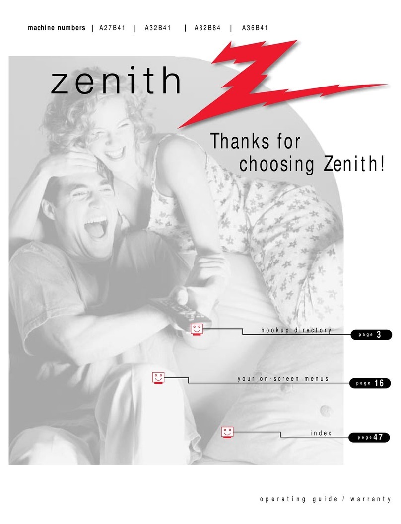 Zenith A27B41 User manual