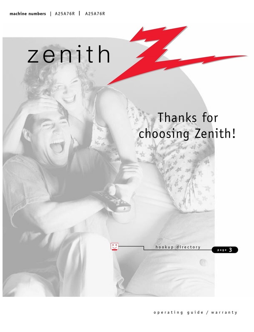 Zenith A25A76R User manual