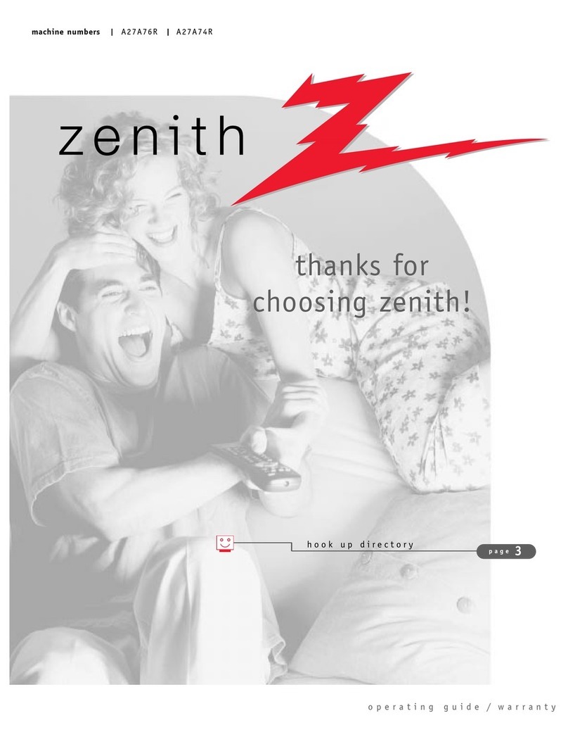 Zenith A27A74R User manual