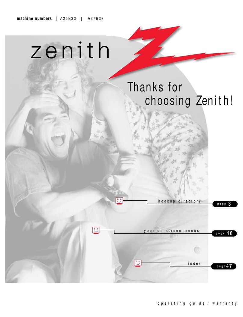 Zenith A25B33W User manual