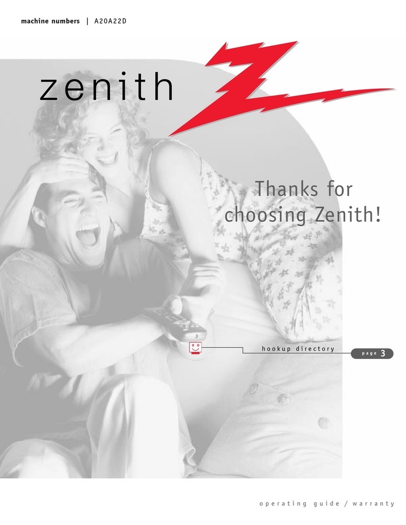 Zenith A20A22D User manual