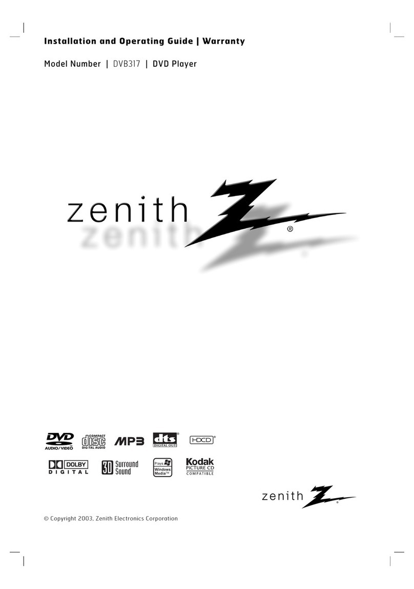 Zenith DVB317 Installation guide