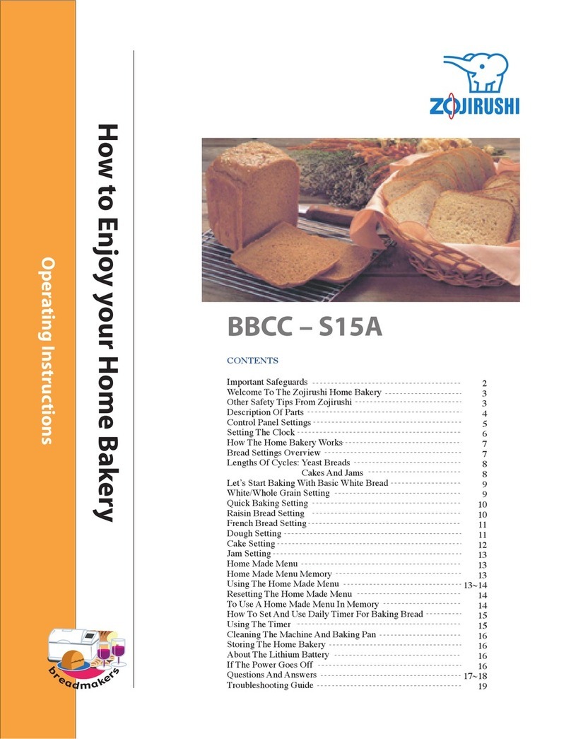 Zojirushi BBCC-S15A User manual