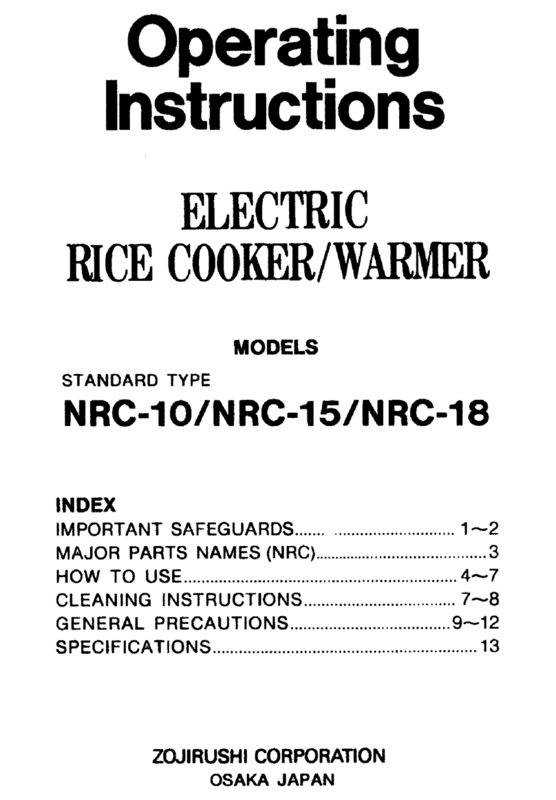 Zojirushi NRC-10 User manual