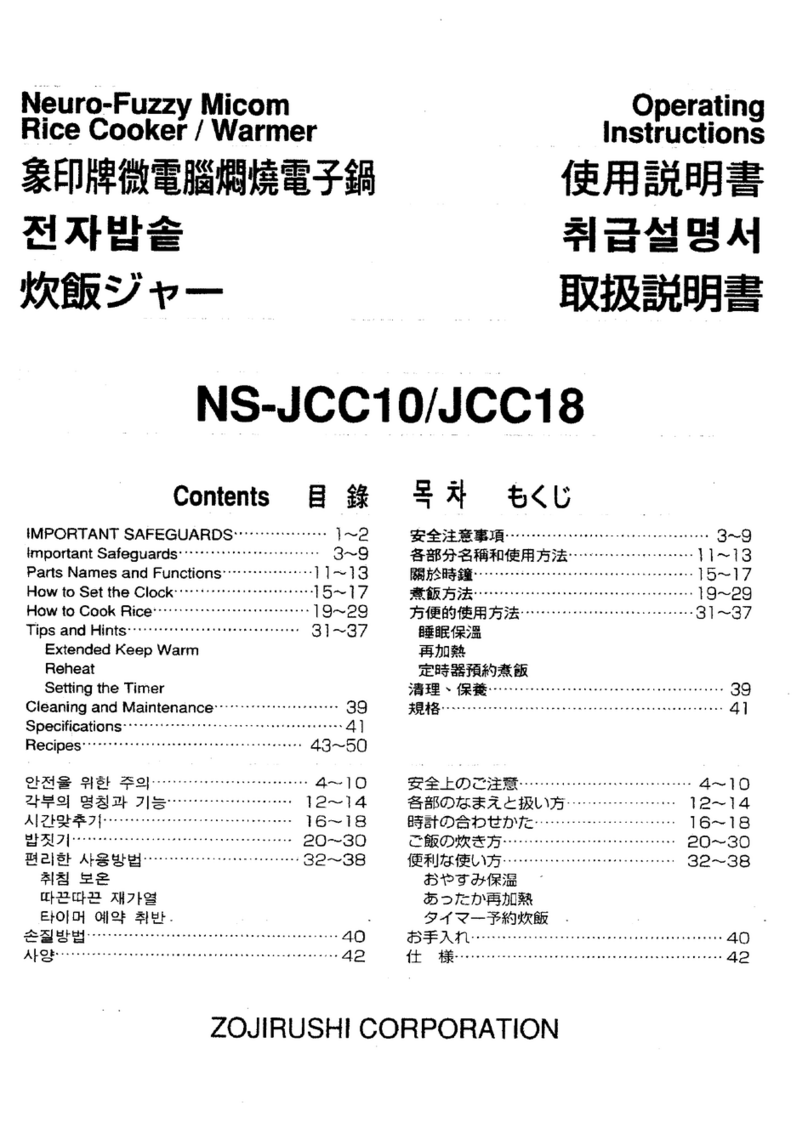 Zojirushi NS-JCC10 User manual
