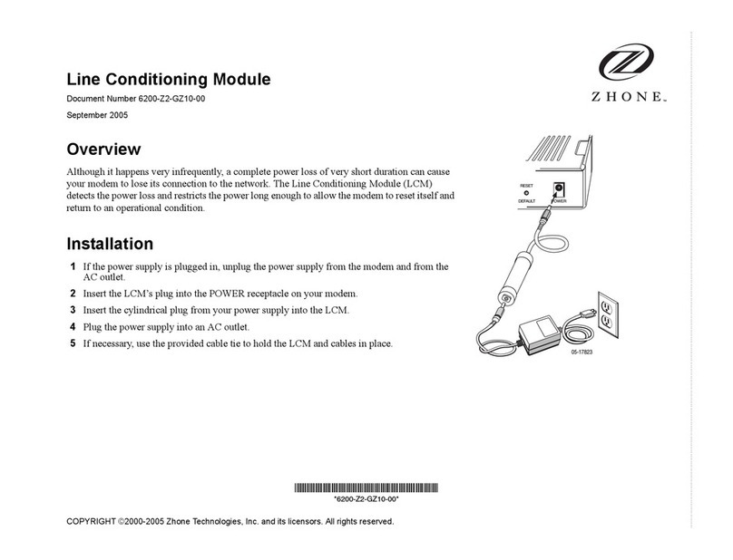 Zhone LCM User manual