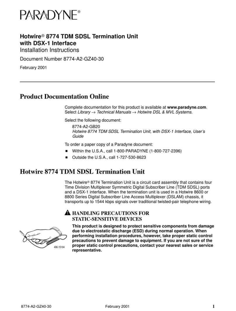 Paradyne Hotwire 8774 User manual