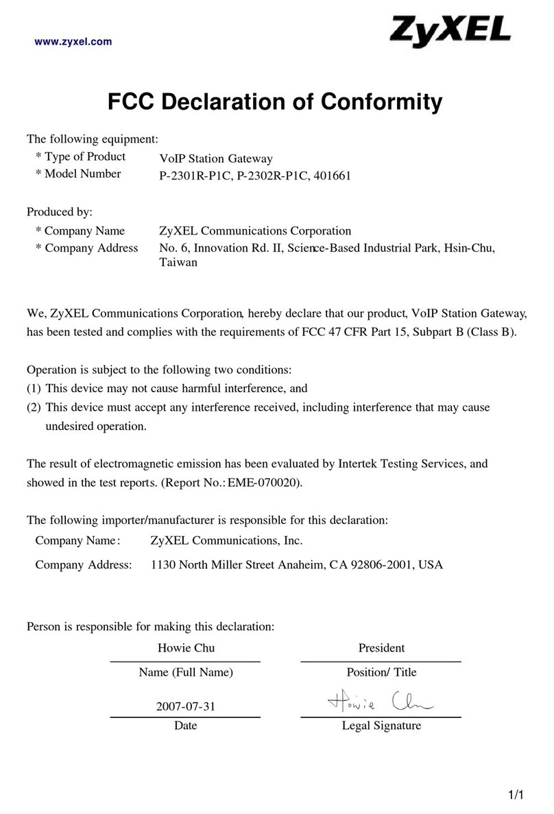 ZyXEL Communications P-2302R-P1C Reference guide