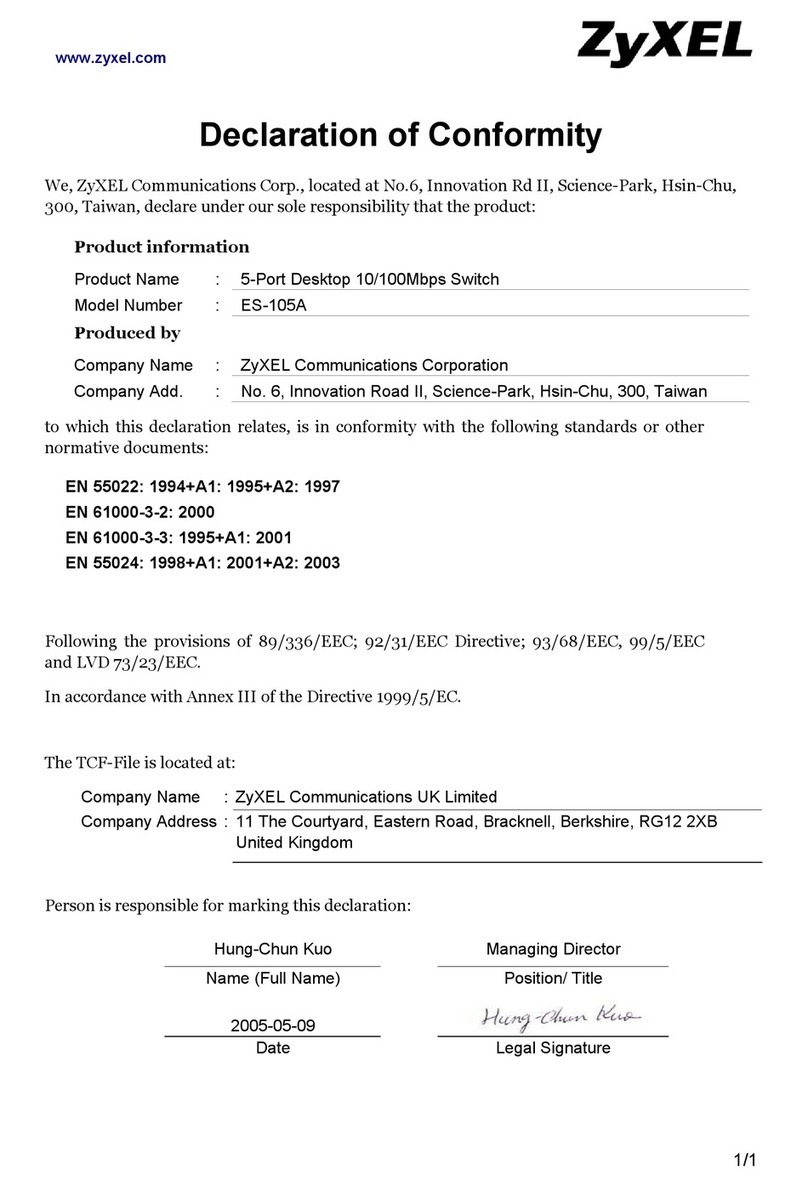 ZyXEL Communications Dimension ES-105A Reference guide ZyXEL Communications Dimension ES-105A Reference guide