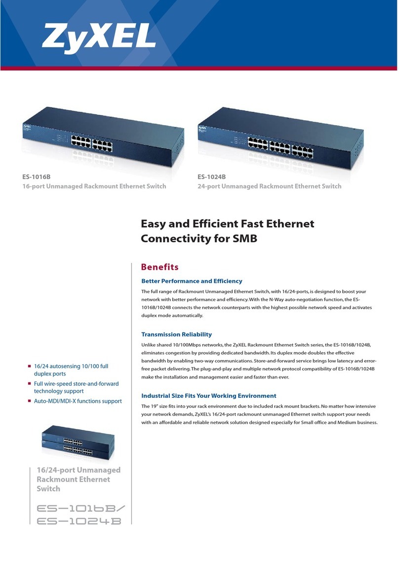 ZyXEL Communications ES-1016B Specifications