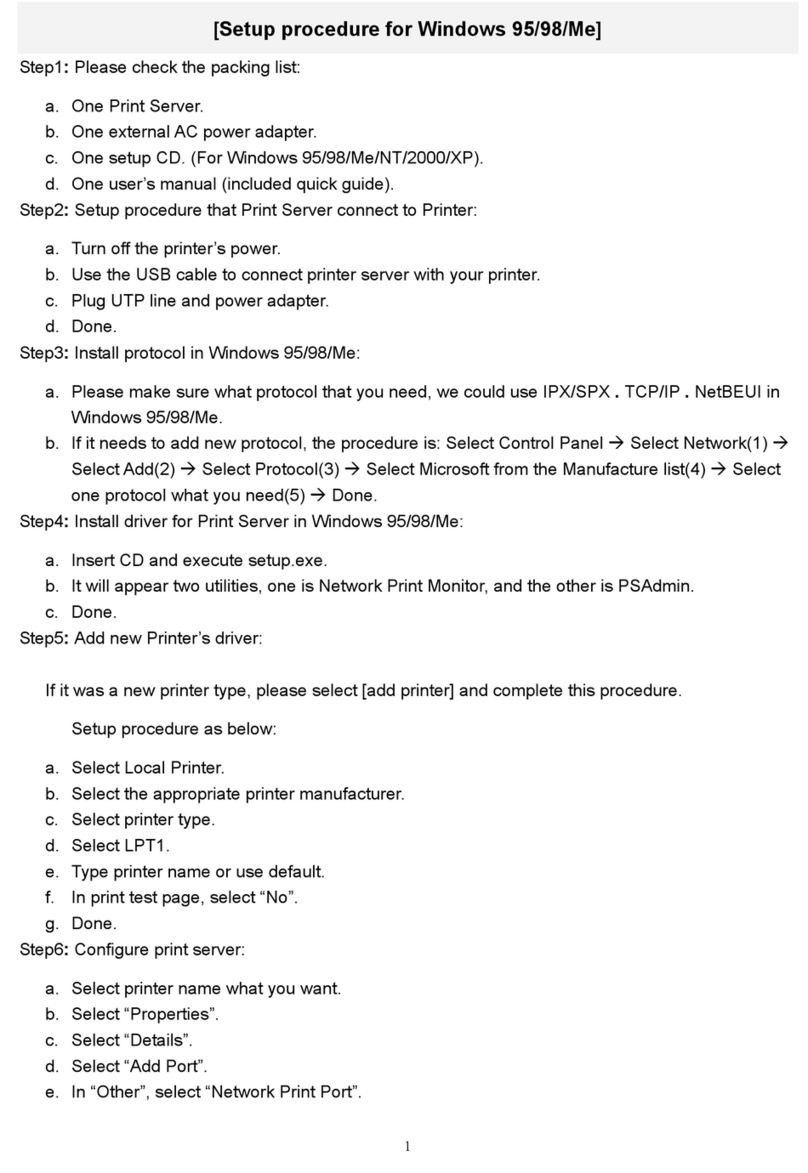 Zonet ZPS1000 Setup guide