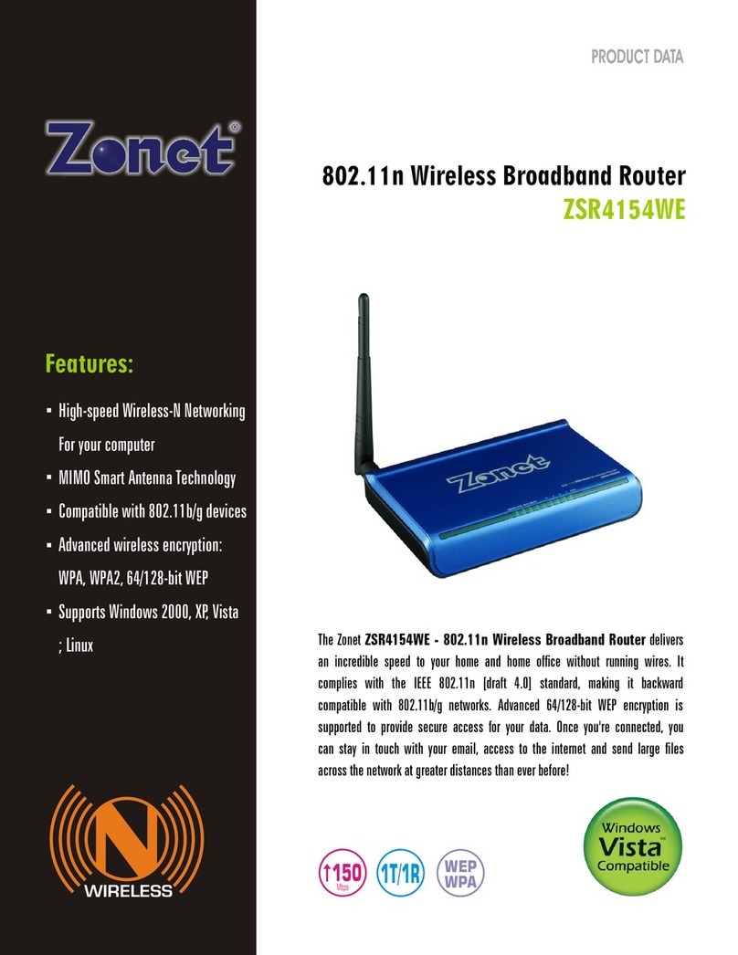 Zonet ZSR4154WE Operation manual