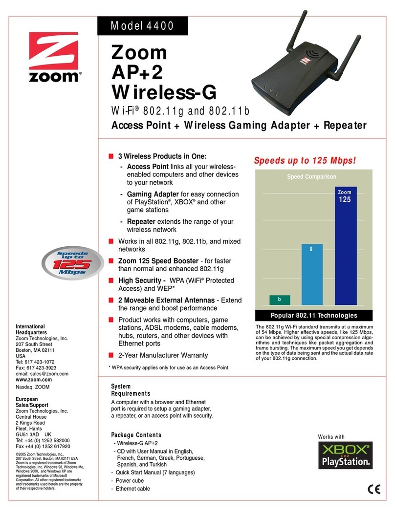 Zoom 4400 Specifications