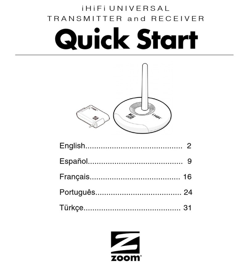 Zoom 4360 quick start guide