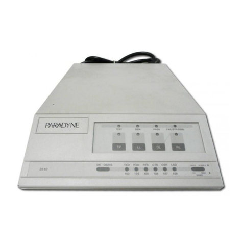 Paradyne Comsphere 3510 Operation and maintenance manual