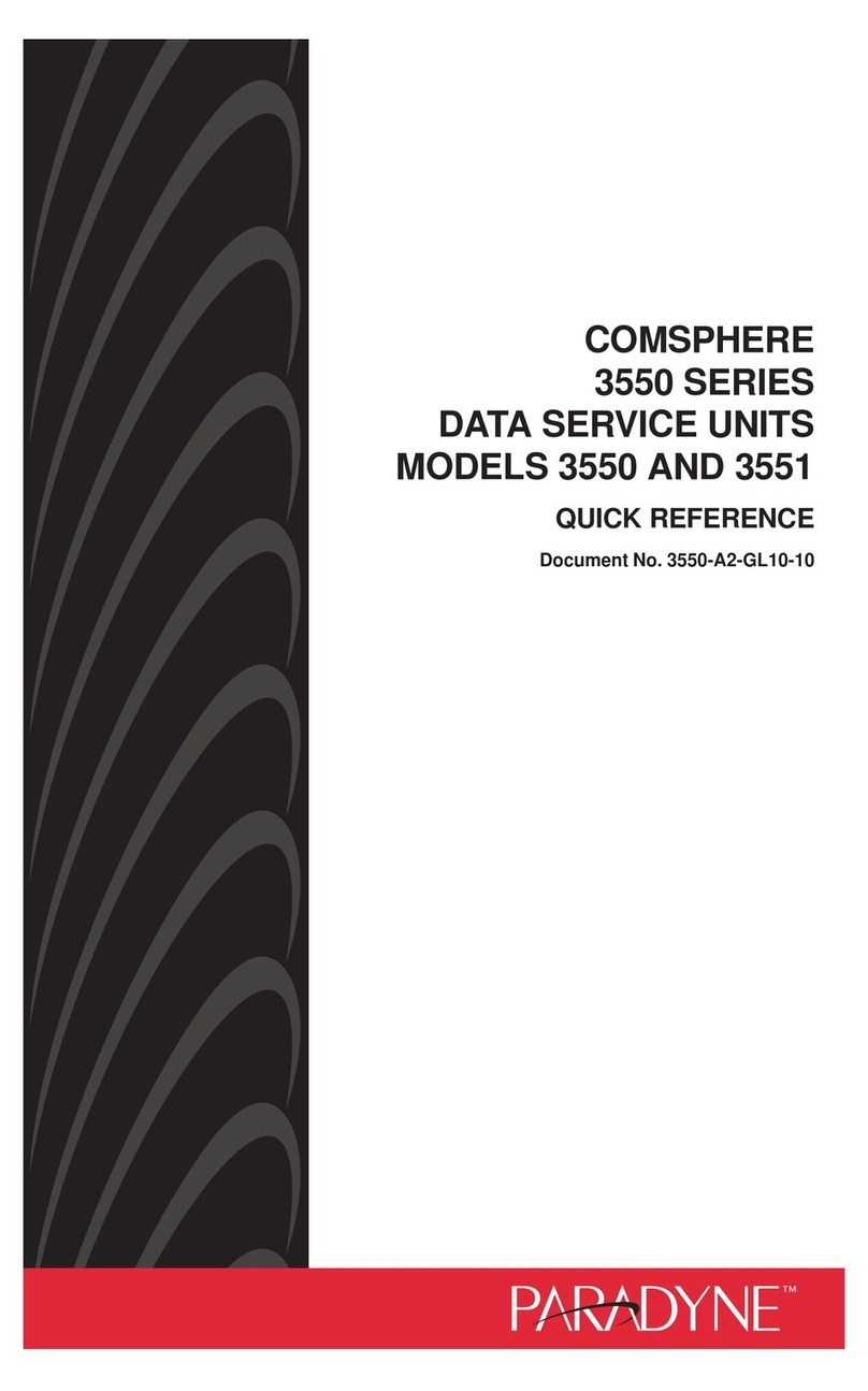 Paradyne COMSPHERE 3550 Series User manual