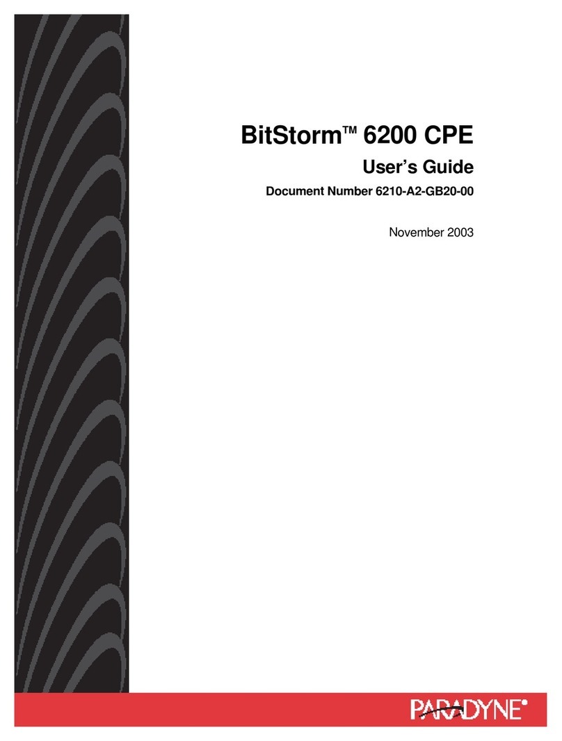 Paradyne BitStorm 6200 user guide