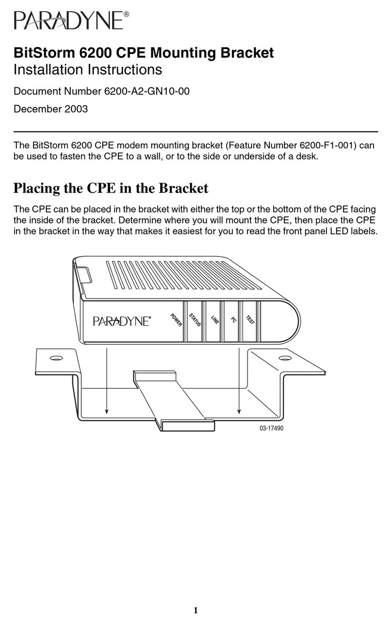 Paradyne BitStorm 6200 User manual
