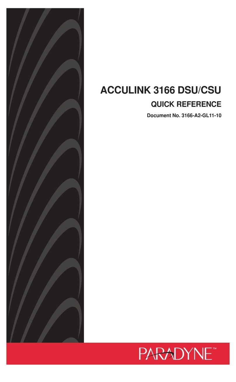 Paradyne 3166 DSU User manual
