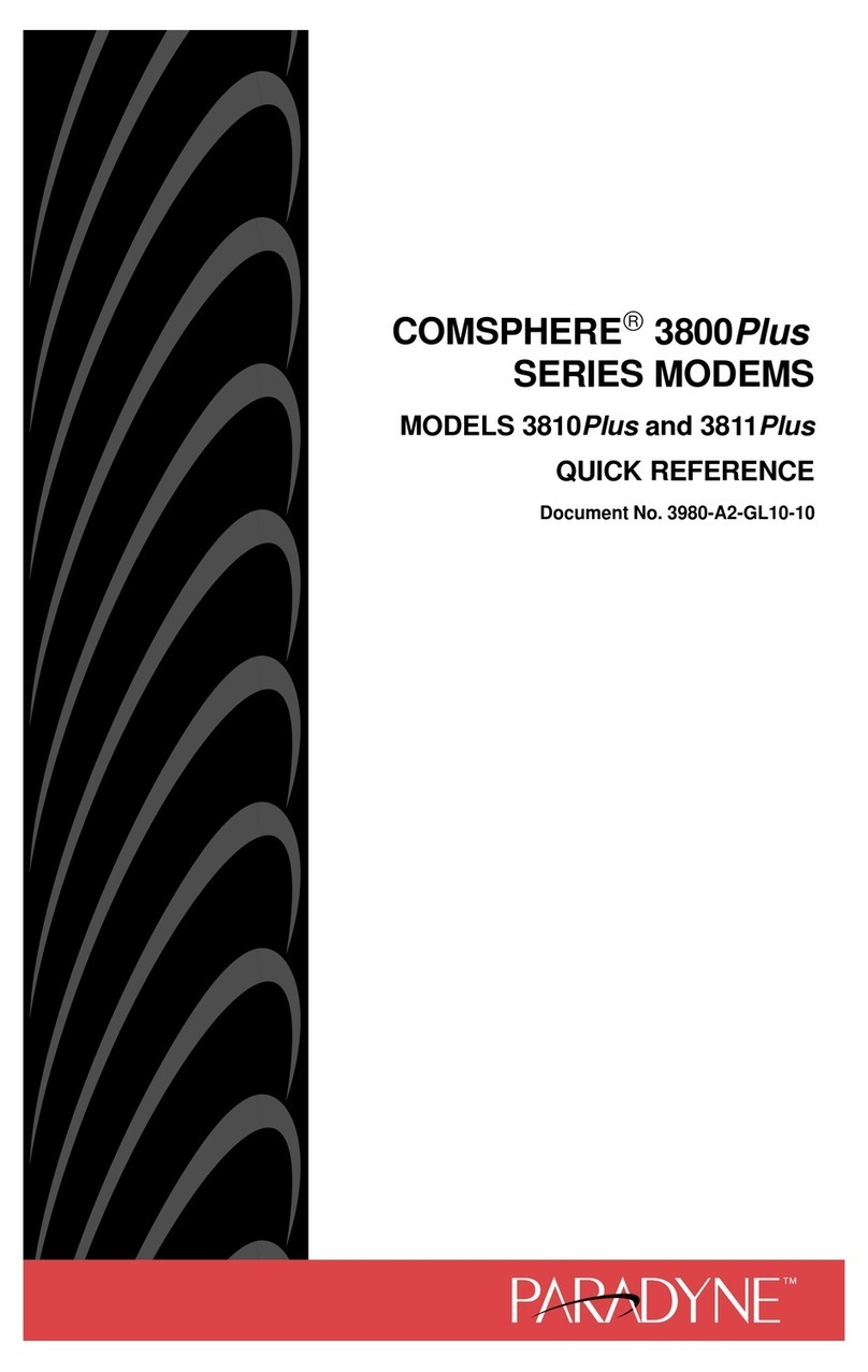 Paradyne COMSPHERE 3800PLUS User manual