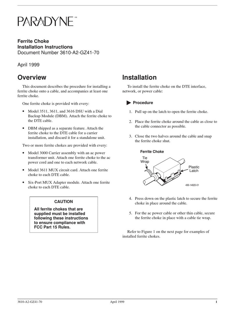 Paradyne COMSPHERE 3610 User manual