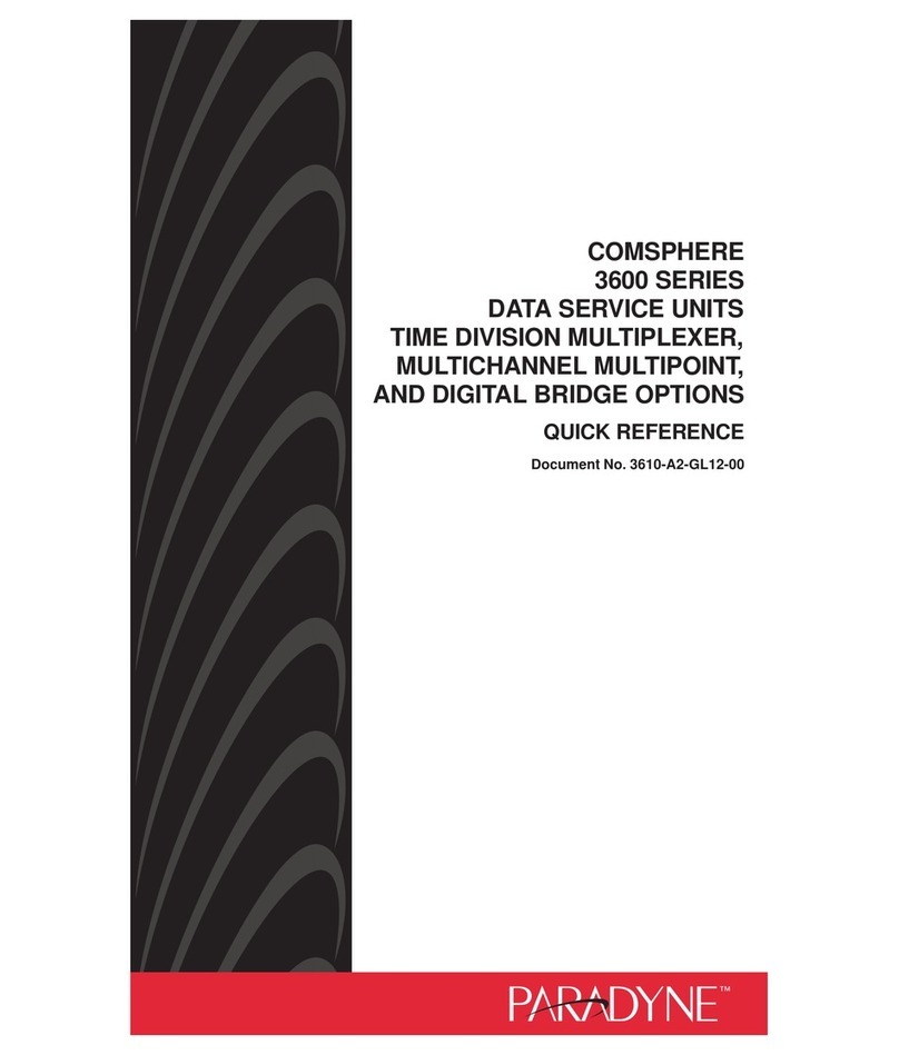 Paradyne COMSPHERE 3610 User manual Paradyne COMSPHERE 3610 User manual