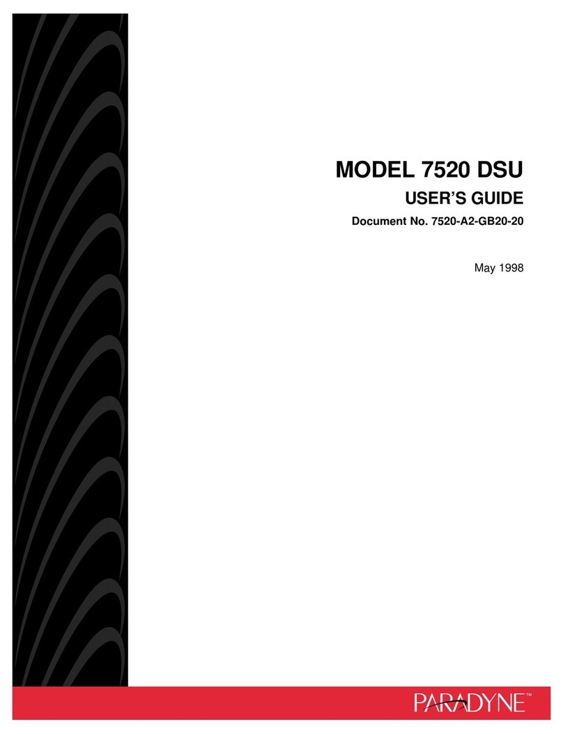 Paradyne 7520 User manual
