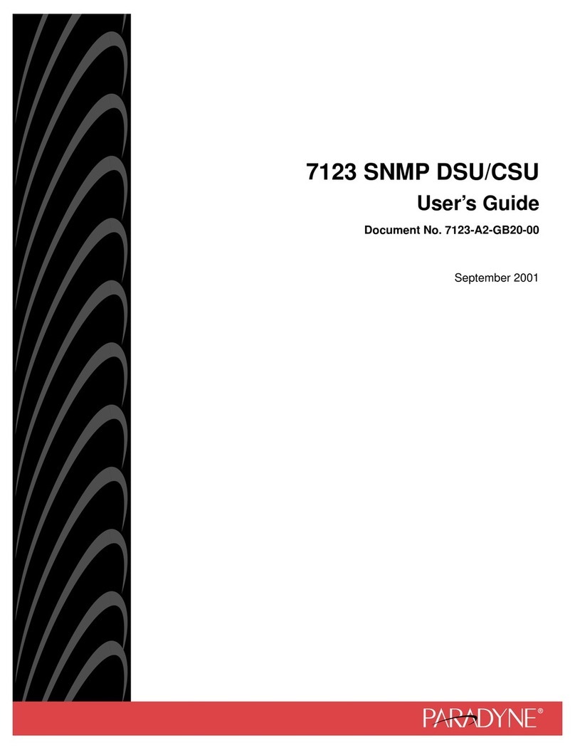 Paradyne 7123 User manual