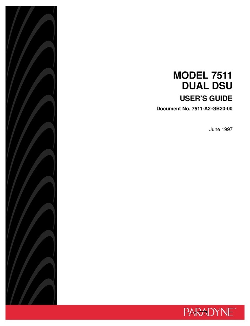 Paradyne 7511 User manual Paradyne 7511 User manual