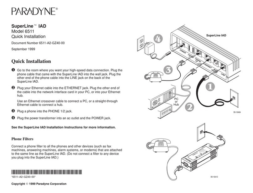 Paradyne SuperLine 6511 Original operating instructions