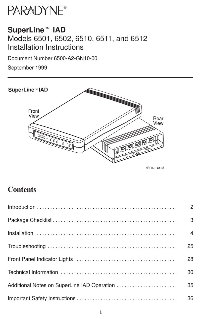 Paradyne 6501 installation instructions