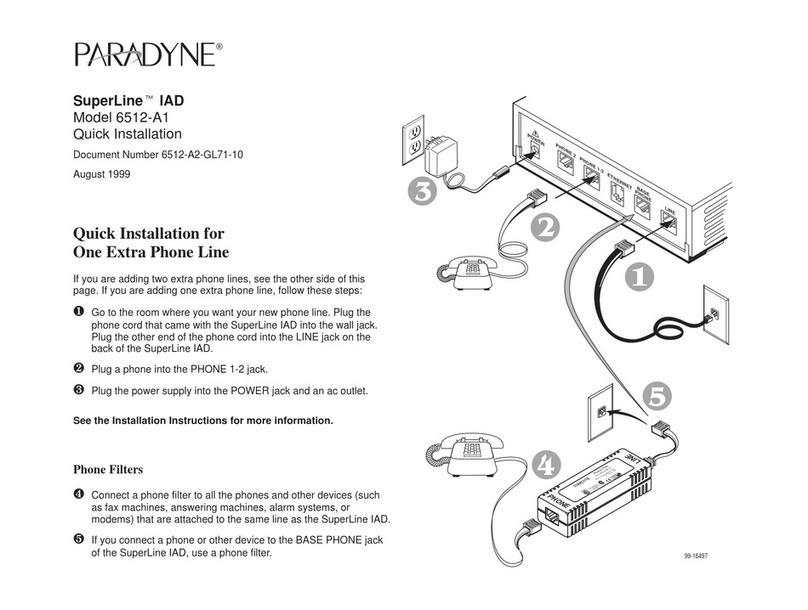 Paradyne 6512 Quick installation Paradyne 6512 Quick installation