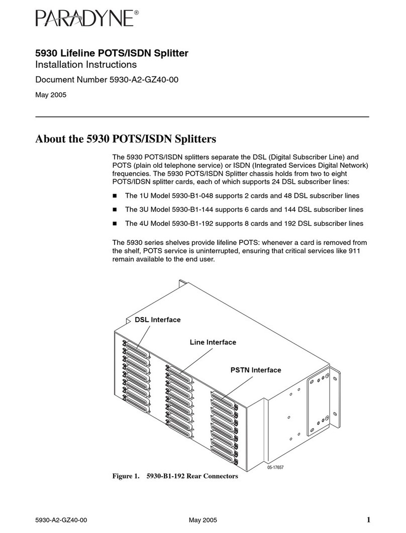 Paradyne 5930 installation instructions