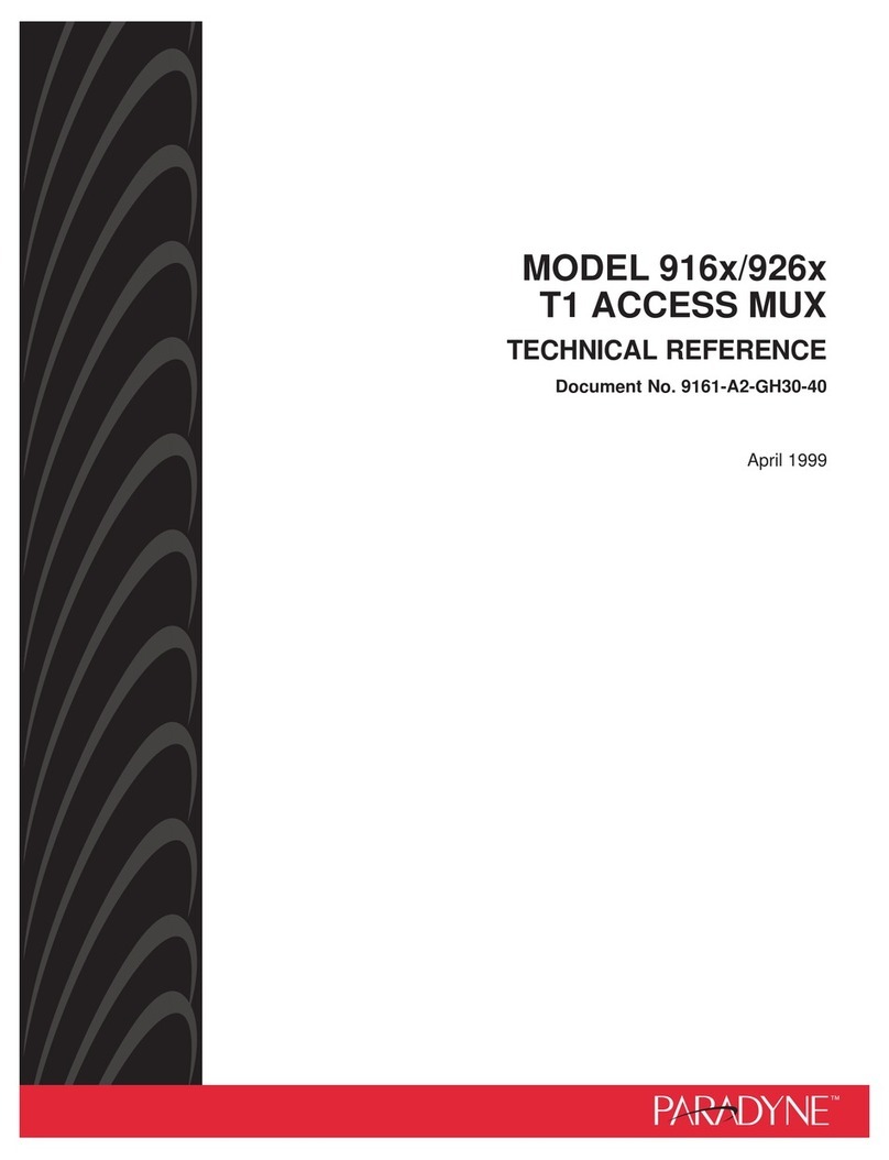 Paradyne 9161 Single T1 User manual