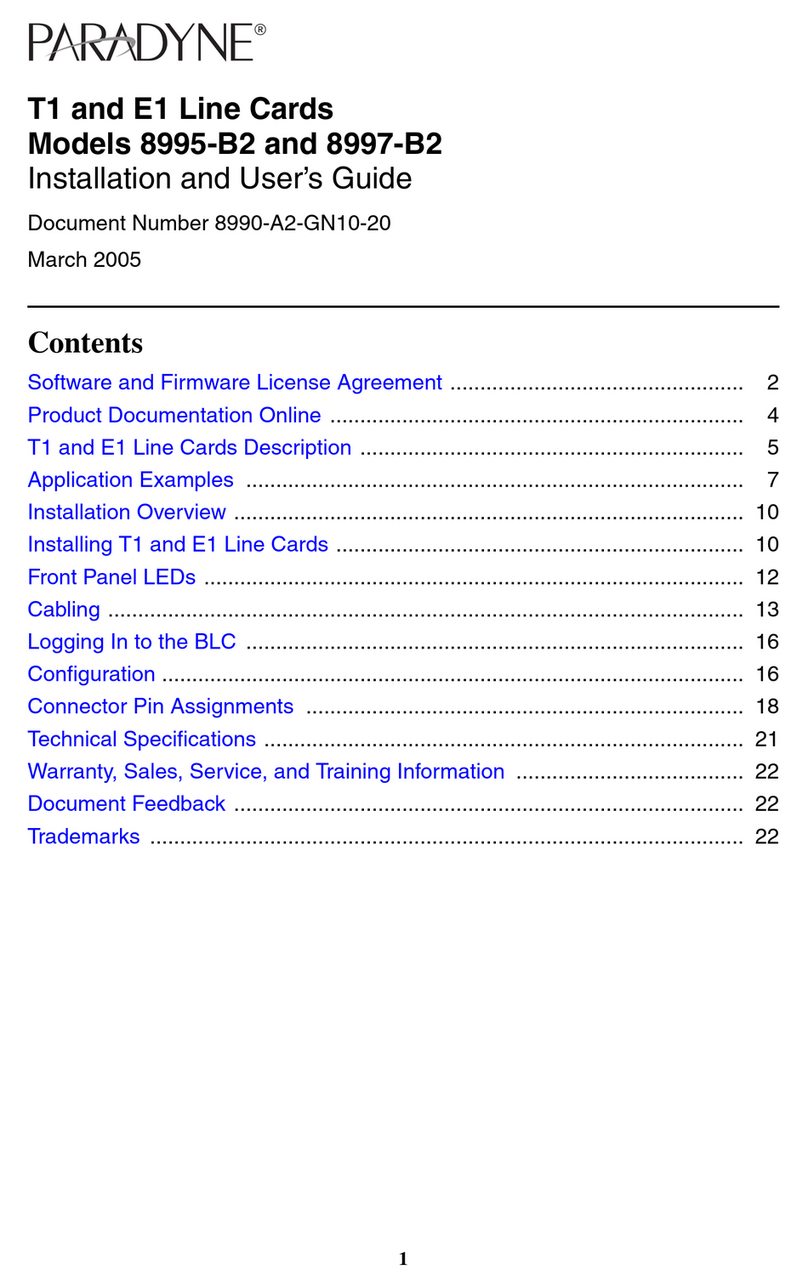 Paradyne 8995 Installation and user guide