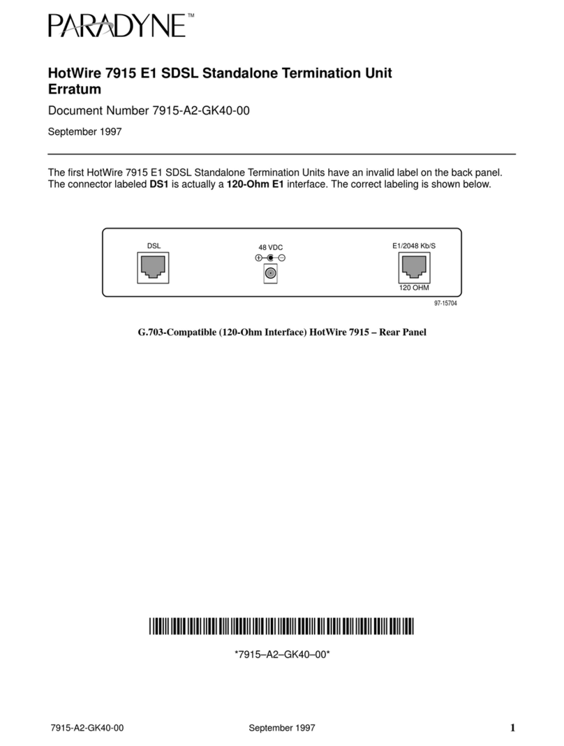 Paradyne HotWire 7915 Instruction Manual