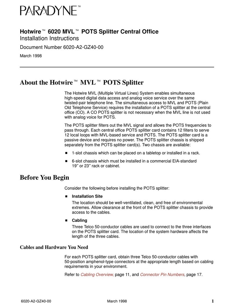 Paradyne Hotwire 6020 User manual Paradyne Hotwire 6020 User manual