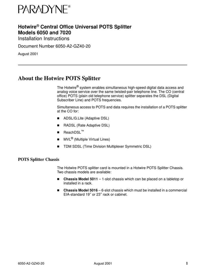 Paradyne Hotwire 6050 installation instructions