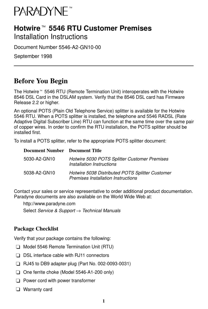 Paradyne Hotwire 5546 User manual
