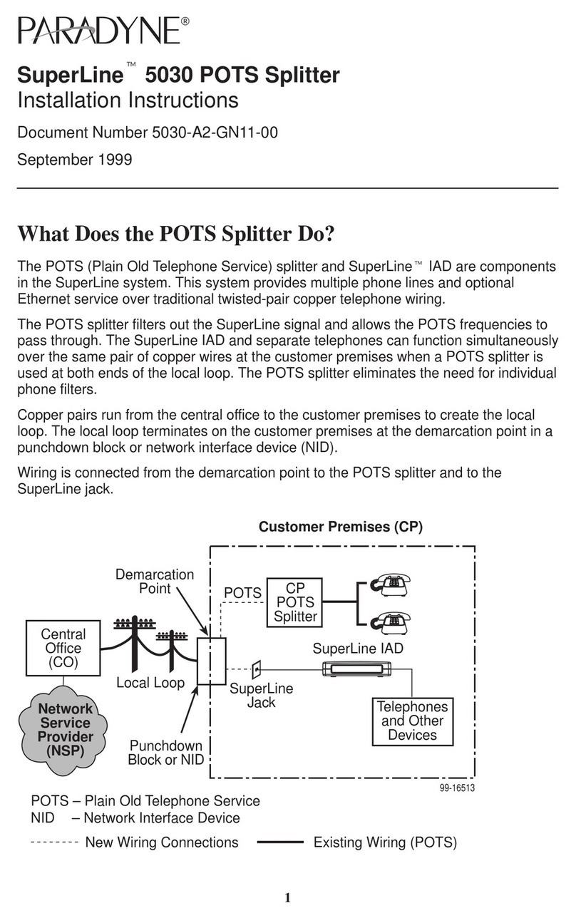 Paradyne 5030 installation instructions