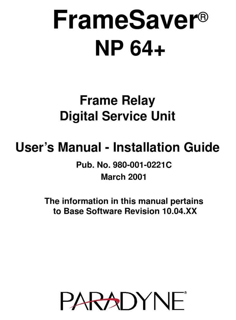 Paradyne FrameSaver NP 64+ User manual