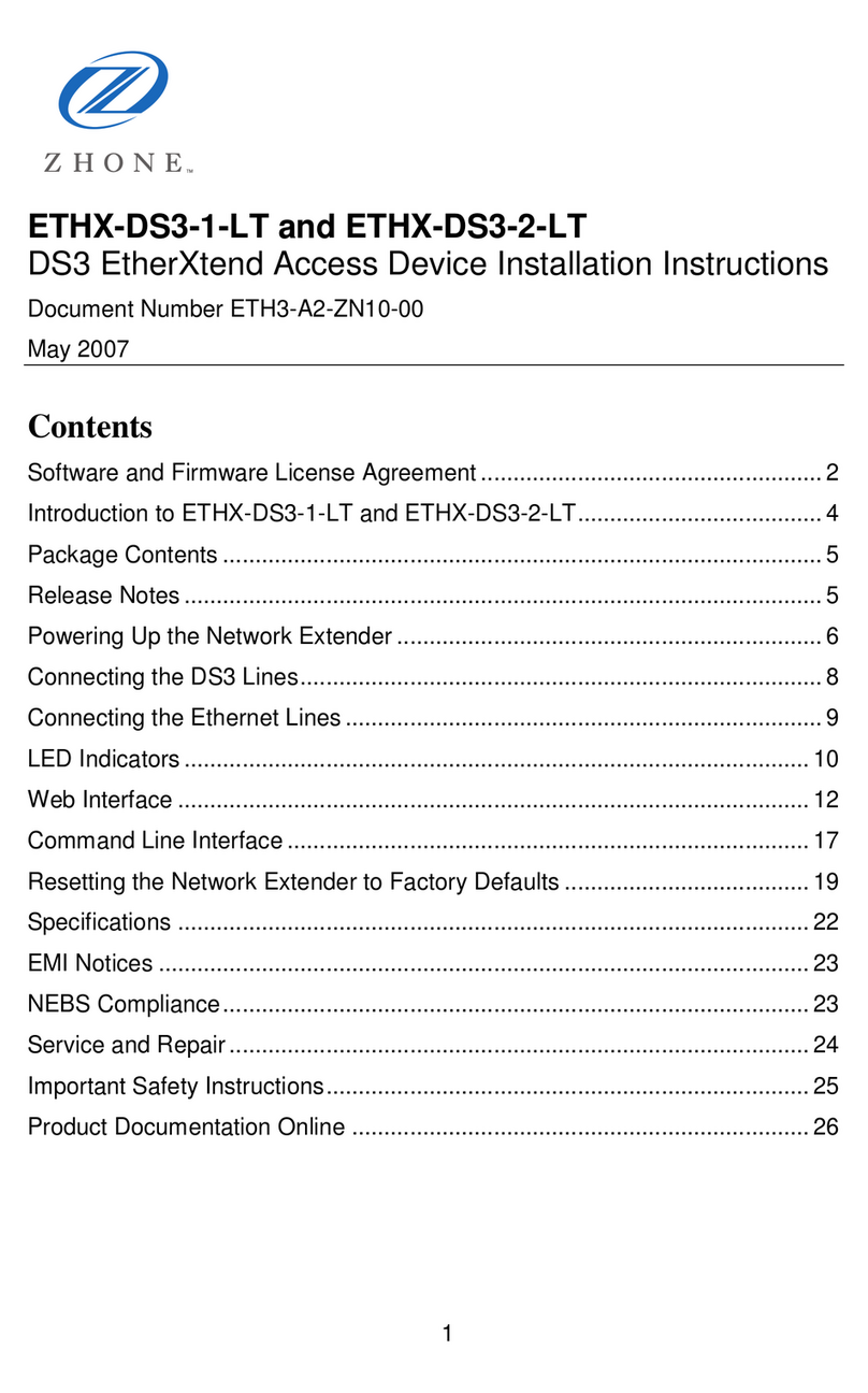 Zhone ETHX-DS3-1-LT installation instructions
