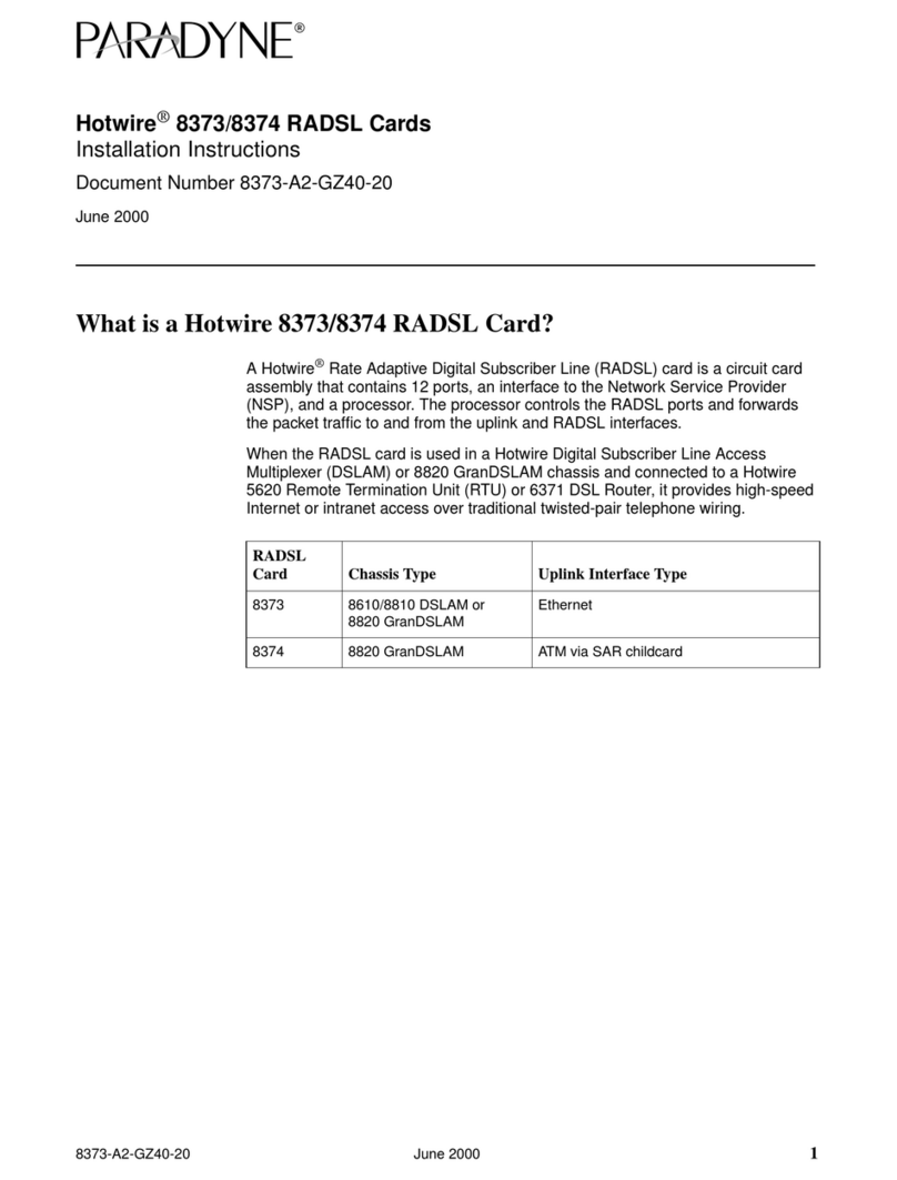 Paradyne Hotwire 8373 User manual