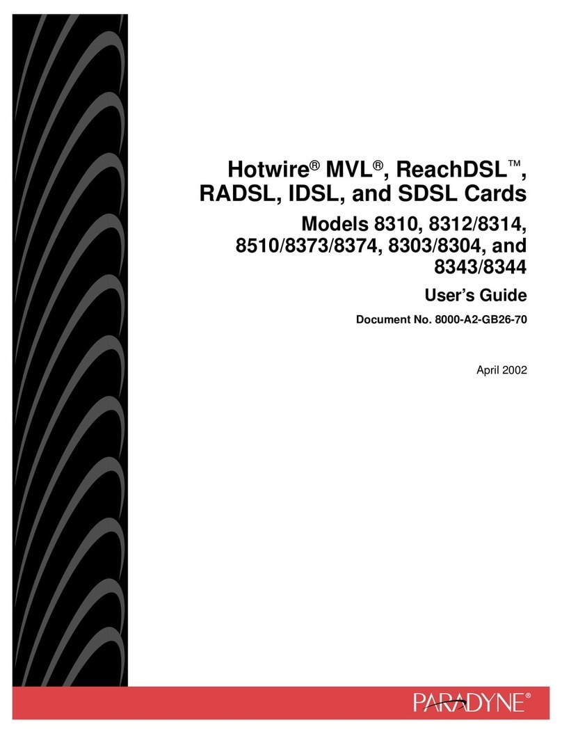 Paradyne Hotwire 8303 User manual