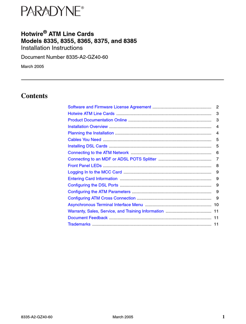 Paradyne Hotwire 8335 User manual