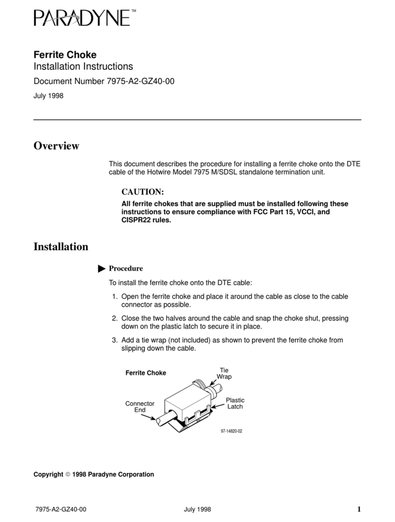 Paradyne Hotwire 7975 installation instructions