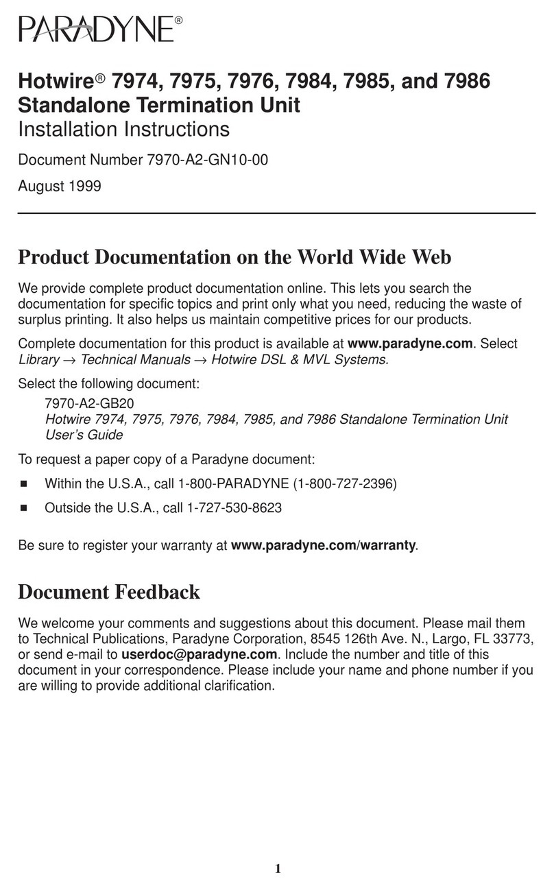 Paradyne Hotwire 7974 User manual